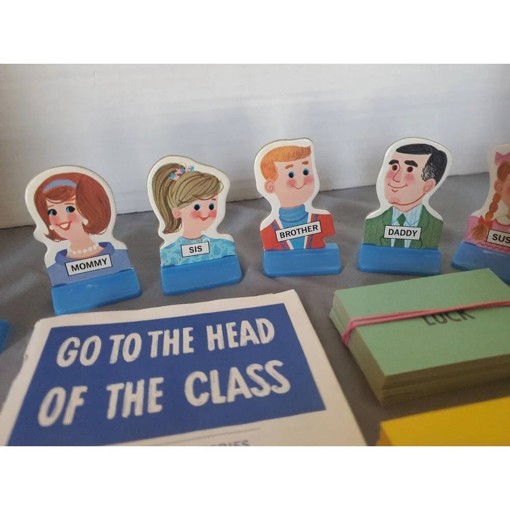 Vtg Milton Bradley GO TO THE HEAD OF THE CLASS Replacement Pieces Rules & Cards